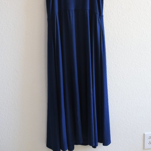 Reformation Fit & Flare Tie Front Jersey Midi Dres - Picture 10 of 10
